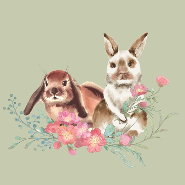 PaperDesign Osterservietten 211729 / Ostern/Hasen und Blumen, 3-lagig, 33x33cm 7321012117290 PaperDesign