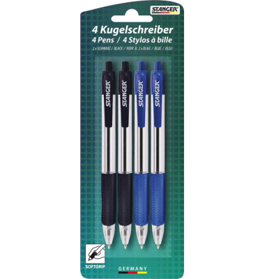 Kugelschreiber R1 18000300042, schwarz / blau, 1mm