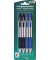 Druckkugelschreiber R1.0, ergonomisch, 4er Blister je 2x schwarz, blau