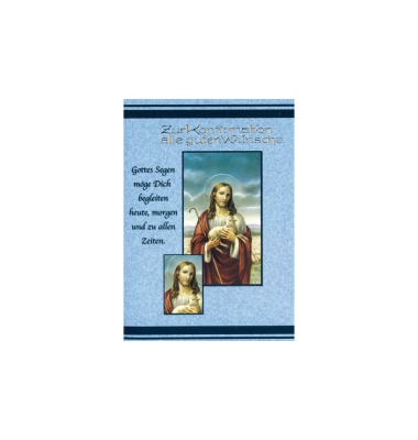 Konfirmationskarte sort.