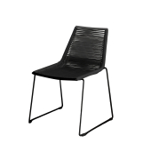 Stapelstuhl Kimo Sitzkissen schwarz 4St