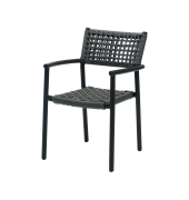 Stapel-Armlehnstuhl Ember schwarz 4St