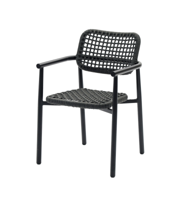 Stapel-Armlehnstuhl Dante Kissen schwarz 4St