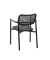 Stapel-Armlehnstuhl Dante Kissen schwarz 4St