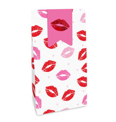 Geschenkt&uuml;te Lips 2ST wei&szlig;rotrosa