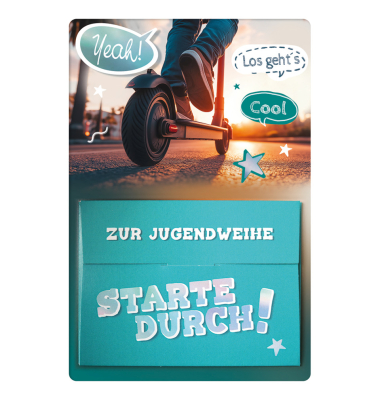 Jugendweihekarte Geldschein