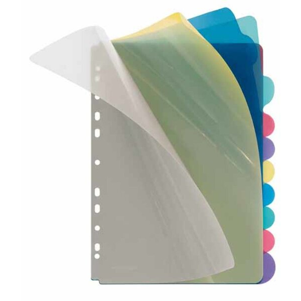 Veloflex Kunststoffregister 4248800, 10-teilig blanko, A4, farbige Taben, 10-teilig 4000225033407 Veloflex 25 Stück
