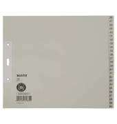 Kartonregister 1382-00-85, 26 bis 50, A4 halbe H&ouml;he, 100 g/m&sup2;, graue Taben, 25-teilig