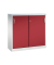 Schiebet&uuml;renschrank Accurado-2000 20471200S10345, abschlie&szlig;bar, 3 OH, lichtgrau/rubinrot, 120x120x40cm (BxHxT)