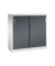 Schiebet&uuml;renschrank Accurado-2000 20471200S10349, abschlie&szlig;bar, 3 OH, lichtgrau/schwarzgrau, 120x120x40cm (BxHxT)