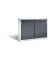 Schiebet&uuml;renschrank Accurado-2000 21471200S10317, abschlie&szlig;bar, 2x3 OH, lichtgrau/schwarzgrau, 160x120x40cm (BxHxT)