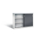 Schiebet&uuml;renschrank Accurado-2000 21471200S10317, abschlie&szlig;bar, 2x3 OH, lichtgrau/schwarzgrau, 160x120x40cm (BxHxT)
