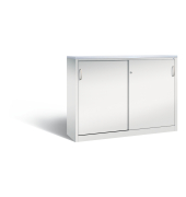 Schiebet&uuml;renschrank Accurado-2000 21471200S10318, abschlie&szlig;bar, 2x3 OH, lichtgrau, 160x120x40cm (BxHxT)
