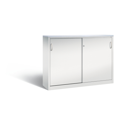 Schiebet&uuml;renschrank Accurado-2000 21471200S10318, abschlie&szlig;bar, 2x3 OH, lichtgrau, 160x120x40cm (BxHxT)