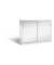 Schiebet&uuml;renschrank Accurado-2000 21471200S10318, abschlie&szlig;bar, 2x3 OH, lichtgrau, 160x120x40cm (BxHxT)