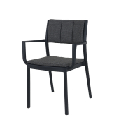 Stapel-Armlehnstuhl Rocco schwarz 4St