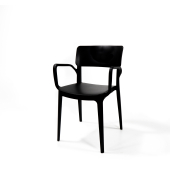 Stapel-Armlehnstuhl Wing schwarz 4St