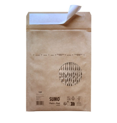 Papierpolstertaschen Pack'n Post nature, 30134006, innen 145x215mm, braun