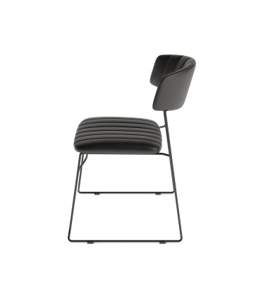 Stapelstuhl Mundo Kunstleder schwarz 4St