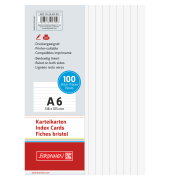 Karteikarten 102260100 wei&szlig; A6 liniert 190g 