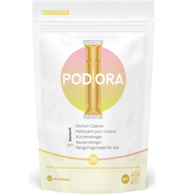 K&uuml;chenreiniger Pod f&uuml;r Oberfl&auml;chen in K&uuml;chen, wasserl&ouml;slich, hochwirksam, 1 Beutel &aacute; 25 Pods