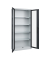Fl&uuml;gelt&uuml;renschrank Acurado 89 08920055S10056, abschlie&szlig;bar, 5 OH, lichtgrau/schwarzgrau, 93x195x40cm (BxHxT)