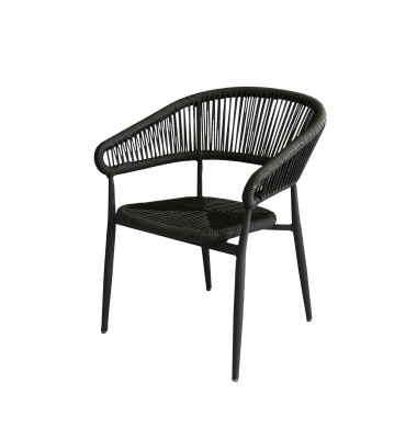 Stapelstuhl Flint Sitzkissen schwarz 2St