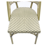 Stapel-Bistrostuhl Paris Bambus wei&szlig;schwarz 2St