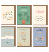 Konfirmationskarte clip cards sortiert