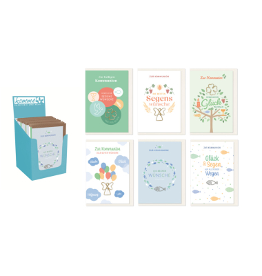 Kommunionskarte clip cards sortiert