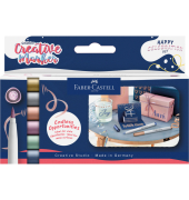 Kreativmarkeretui 6ST Brush Met.Happy Ce