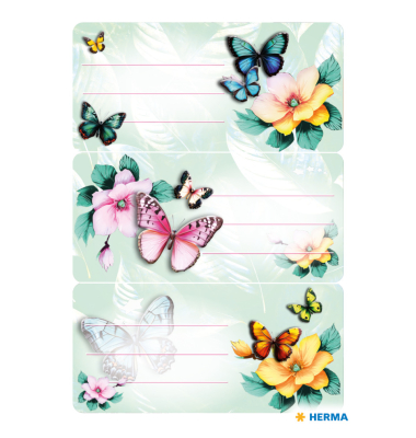 Schuletikette Schmetterlinge