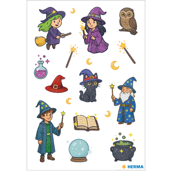 10 Stück Herma Sticker Magic Hexen+Zauberer 4008705157940 Herma