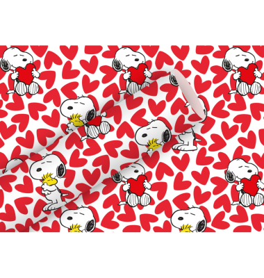Geschenkpapier 1366-26415, Snoopy, rot