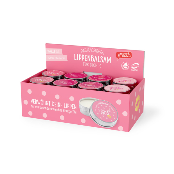 24 Stück LA VIDA Lippenpflege Auf uns Mädels sortiert 4027268358007 LA VIDA