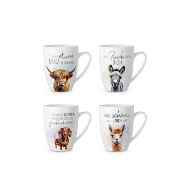 Kaffeebecher Lucky Friends sortiert