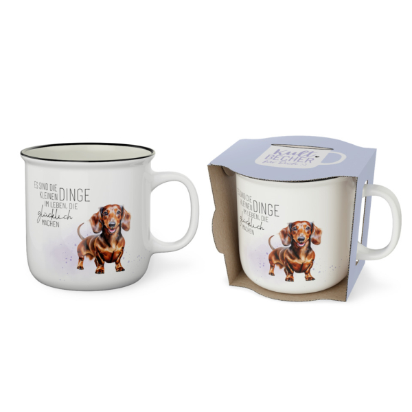 LA VIDA Kaffeebecher Lucky Friends Dackel 4027268359967 LA VIDA