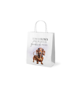 Geschenktasche 991805 Lucky Friends, allgemein, mit Tragekordel, Dackel, 20cm x 24cm