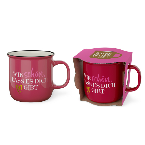 LA VIDA Kaffeebecher Auf uns Mädels Herz 4027268358922 LA VIDA