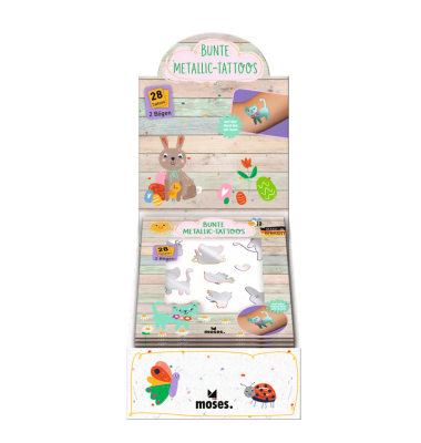 Bunte Metallic-Tattoos