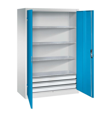 C+P Werkzeugschrank 4Bd/3Sch 1950x1200x600mm lgr/lbl