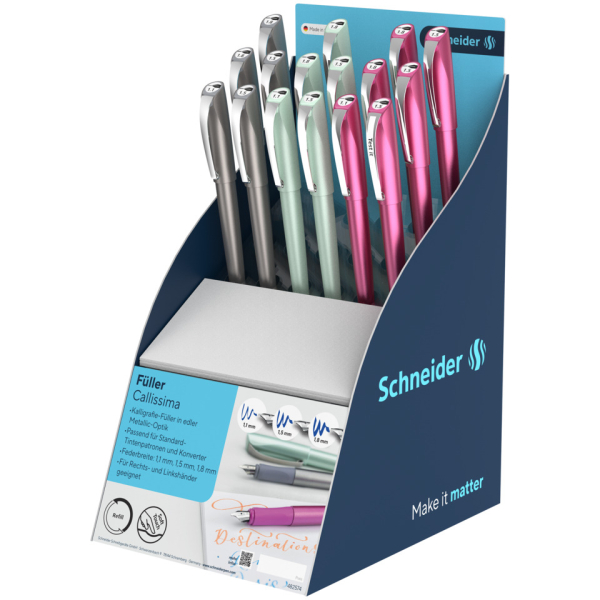 15 Stück Schneider Calligraphiefüller Callisima sortiert  Schneider
