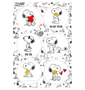Sticker Snoopy wei&szlig;sw Snoopy Infinity