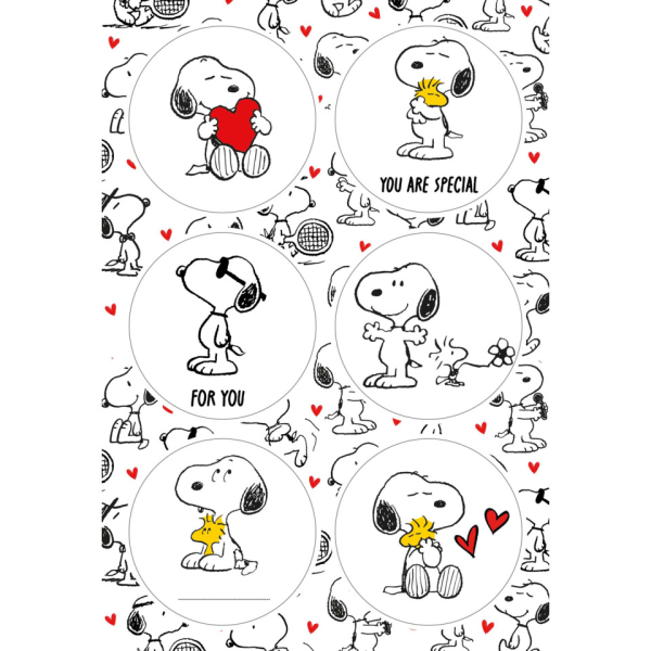 Braun und Company Sticker Snoopy weißsw Snoopy Infinity 4014995512734 Braun und Company