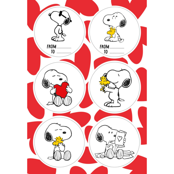 Braun und Company Sticker Snoopy weißrot Snoopy Love 4014995512741 Braun und Company