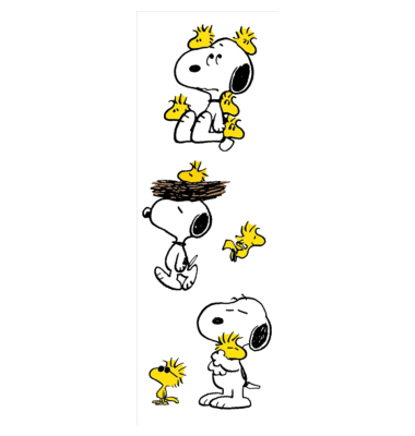 Sticker f&uuml;r Flaschen Snoopy bunt