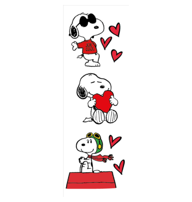 Sticker f&uuml;r Flaschen Snoopy bunt