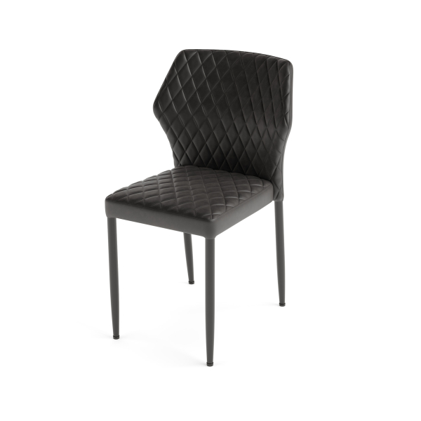 FEROS Stapelstuhl Louis Kunstleder schwarz 4St 4262495892881 FEROS 4 Stück