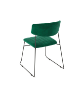 Stapelstuhl Mundo Velours polster gr&uuml;n 4St