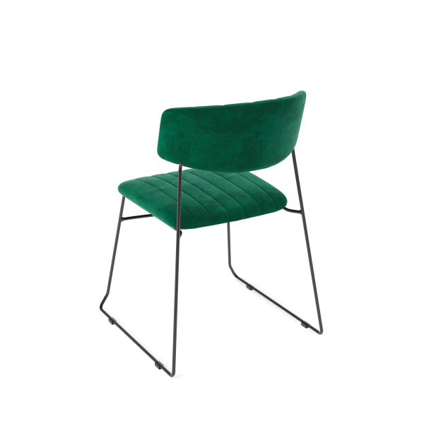 FEROS Stapelstuhl Mundo Velours polster grün 4St 4262495892911 FEROS 4 Stück